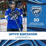 Артур Болтанов набрал 50 очков в составе «Зауралья»